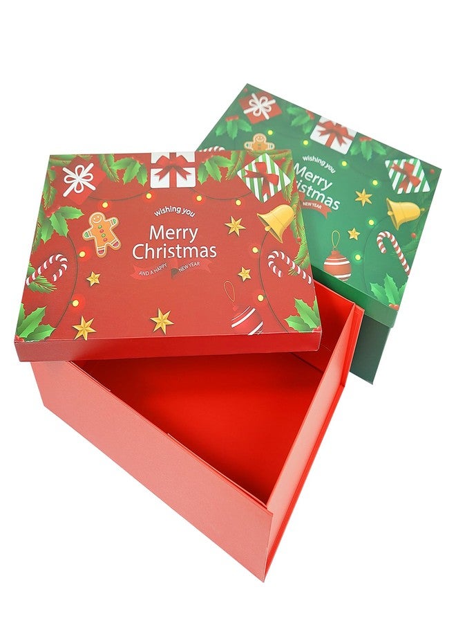 STRBOXONG Red Christmas Gift Boxes with Lids, 10.63x8.27x4.13(270x210x105 mm) Large Empty Gift Boxes for Presents, Luxury Sturdy Foldable Cardboard Box for Gifts, Christmas Party Favor Supplies (Pack of 1) - Image 5
